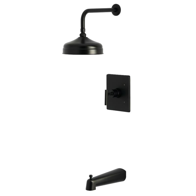 Kingston Brass Manhattan Single-Handle Pressure Balanced Tub and Shower Faucet - Matte Black