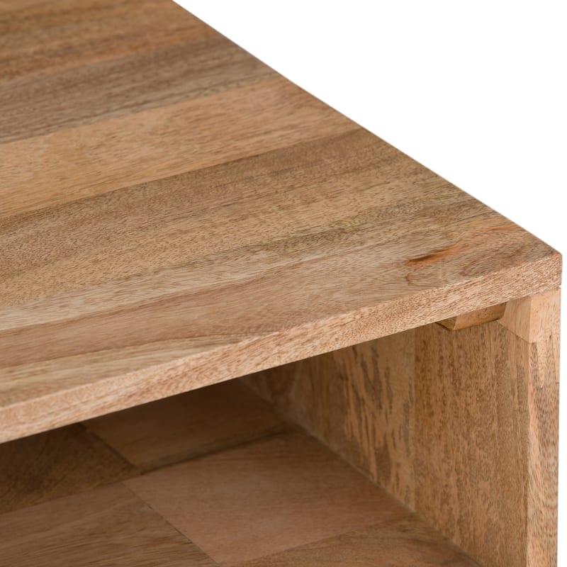 WYNDENHALL Moreno SOLID MANGO WOOD and Metal 22 inch Wide Square Industrial End Side Table - 22 W x 22 D x 23 H