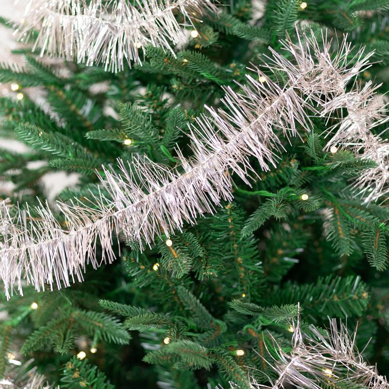 Shiny Two-Tone Tinsel Christmas Garland - 18' x 3" - Pink