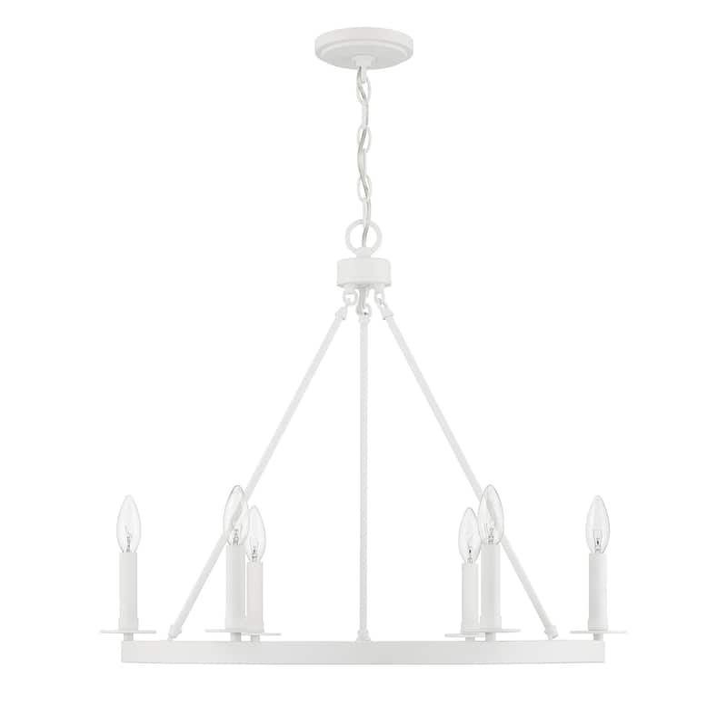 Meridian M10093 6 Light 26" Wide Taper Candle Style Chandelier