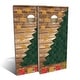 preview thumbnail 1 of 6, Christmas Tree Outdoor Cornhole Board Set Backyard 2x4 - Include Carrying Case
