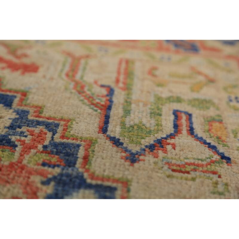 Medallion Heriz Serapi Vegetable Dye Rug Hand-Knotted Wool Carpet - 2'11"x 4'10"