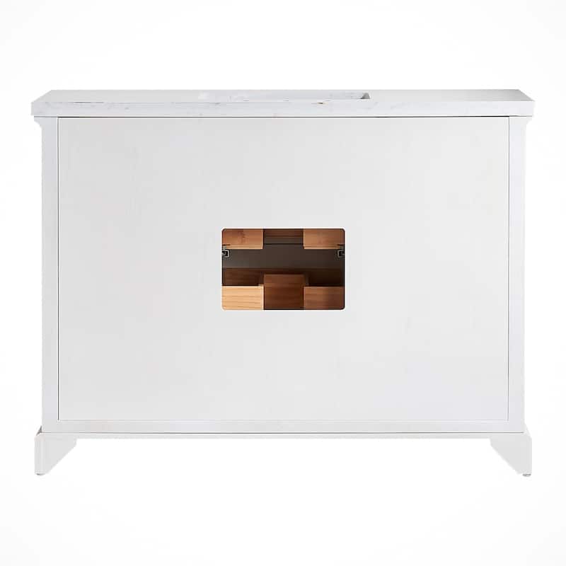48" Freestanding Single Bathroom Vanity with Marble Top