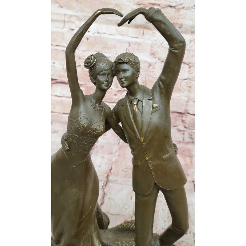 Dancing Couple Bronze Sculpture – Wedding Or Love Theme Art