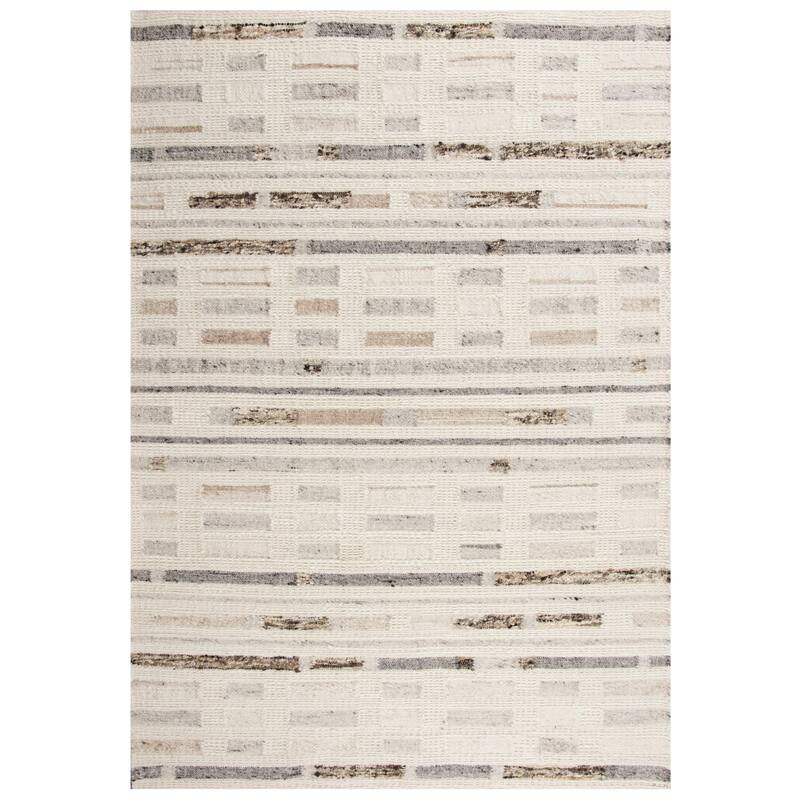 Alora Decor Taos Transitional Gray Wool/Cotton Area Rug