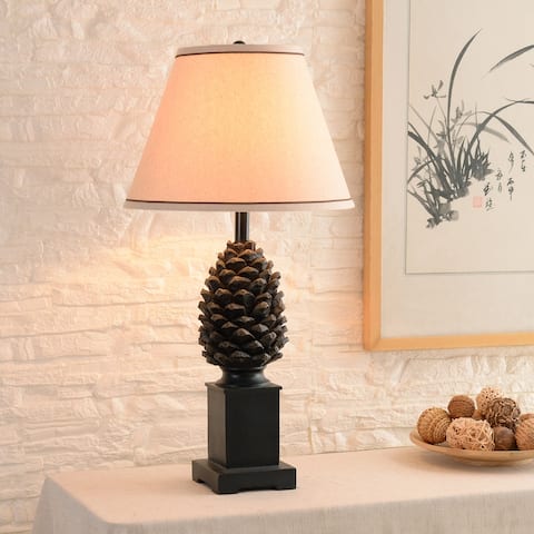 Carbon Loft Watt Bronze Pinecone Table Lamp
