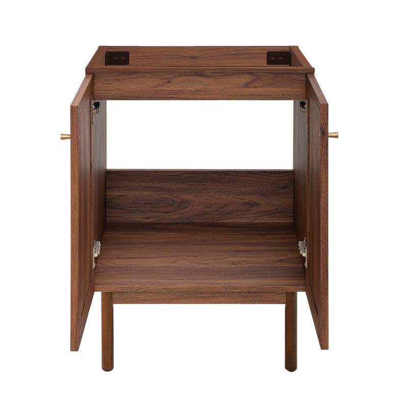 Swiss Madison Chaux 24" Freestanding Bathroom Vanity Cabinet without Top in Brown Oak