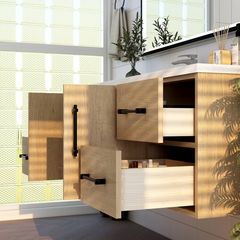 Victoria 60'' Wall-mounted Vanity with Single Reinforced Acrylic Sink - 59.5