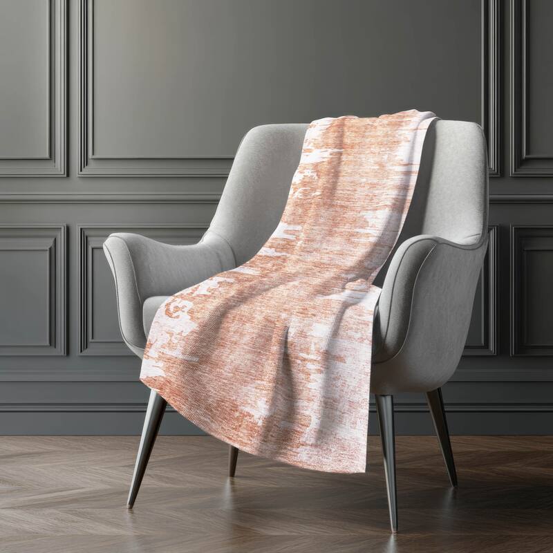 Premium Machine Washable Abstract Contemporary Sherpa Throw Blanket