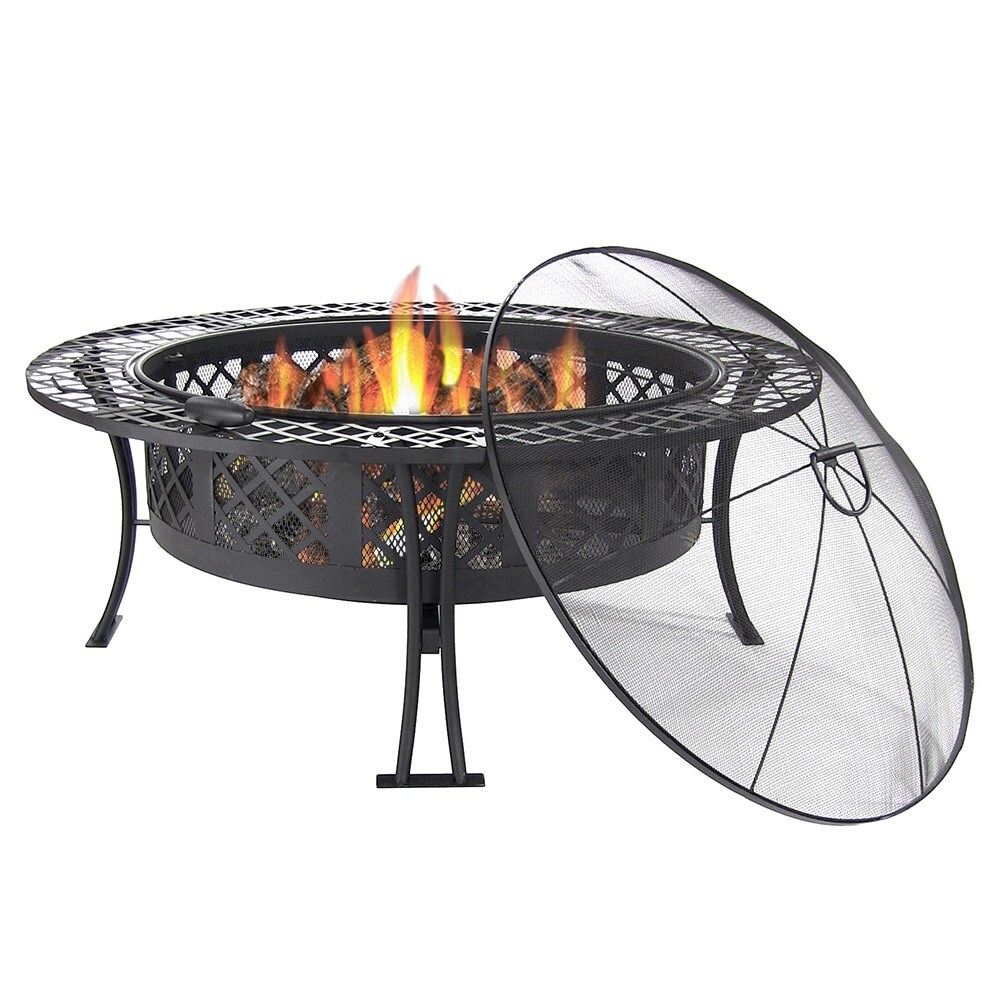 Shop Sunnydaze Large Bowl Fire Pit Durable Steel Patio Garden