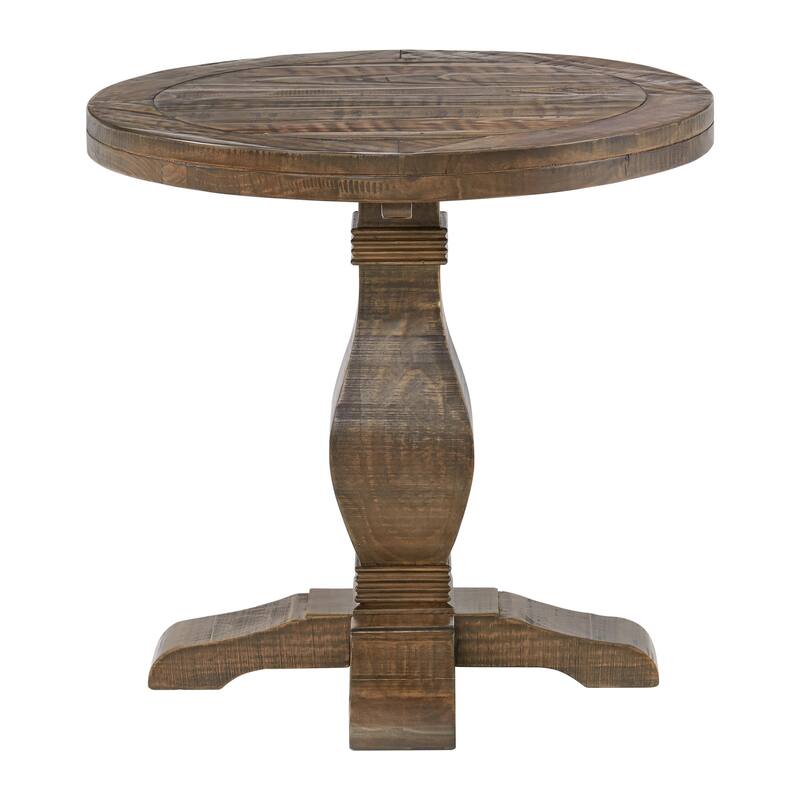 Napa 26" Wide Solid Wood Round Pedestal End Table