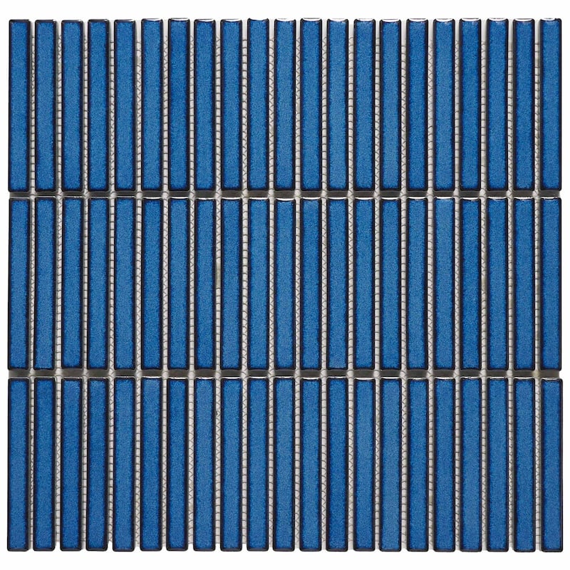 Villagio Stacked Brick Porcelain Mosaic Tile - 5 Sheets (4.60 sf) - Blue