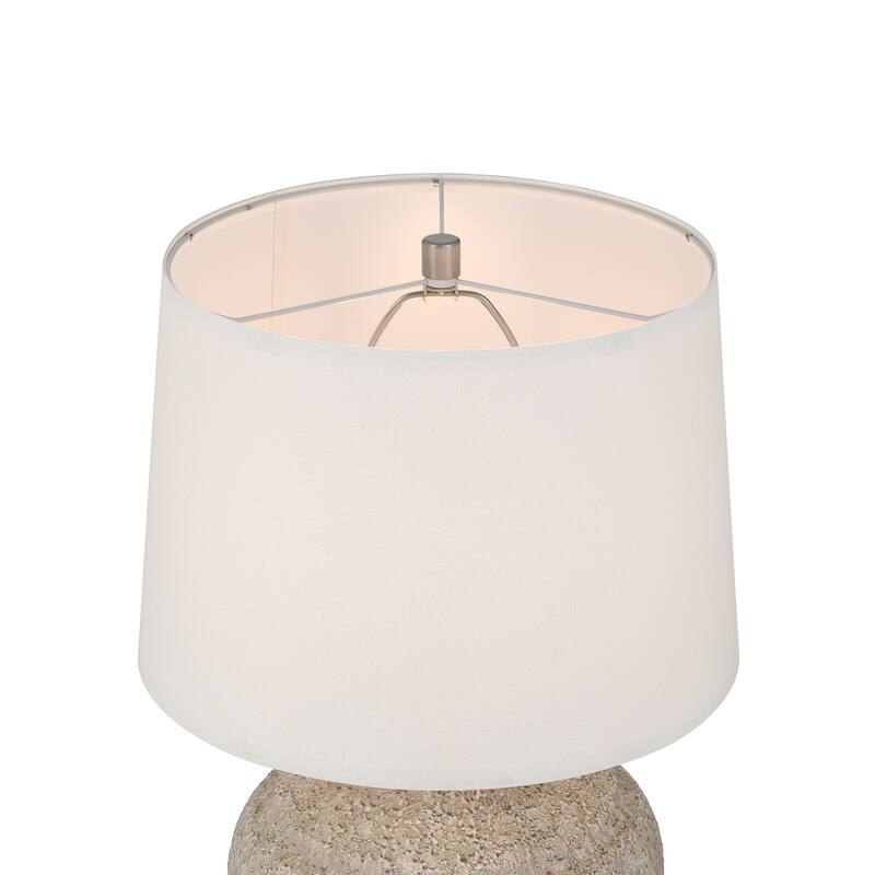 Acroma Rustic Table Lamp with Fabric Shade (Set of 2) - Set of 2