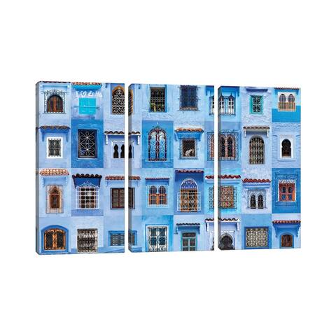 iCanvas "Windows of the World - Chefchaouen, Morocco" by Andre Vicente Goncalves 3-Piece Canvas Wall Art Set