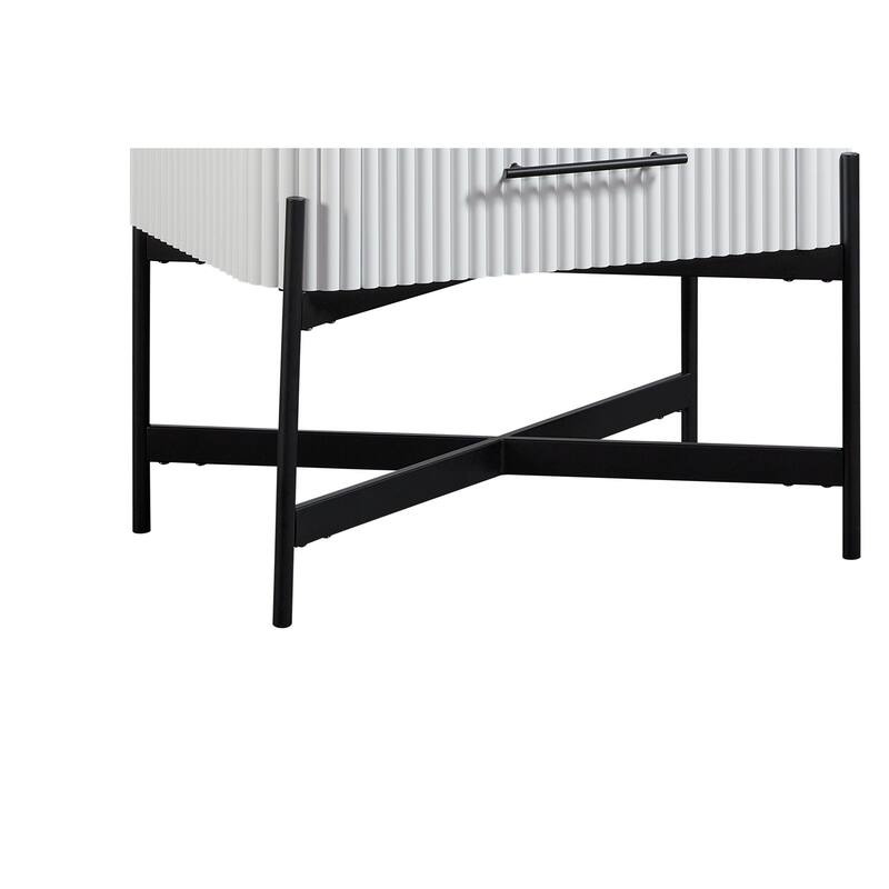 2 Drawer Nightstand - White (USB Type C)