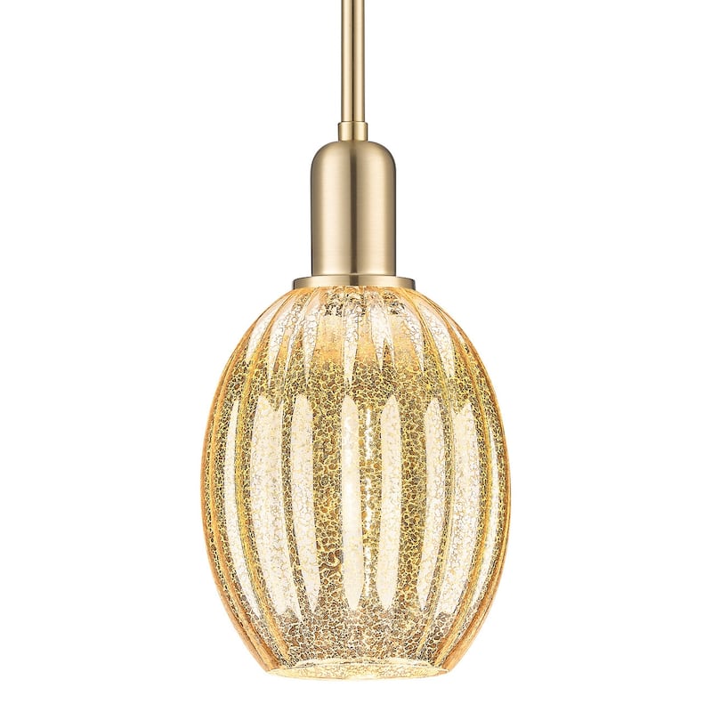Innovations Lighting 716-1S-G459-6ME Preston 6" Wide Mini Pendant with - Champagne Bronze