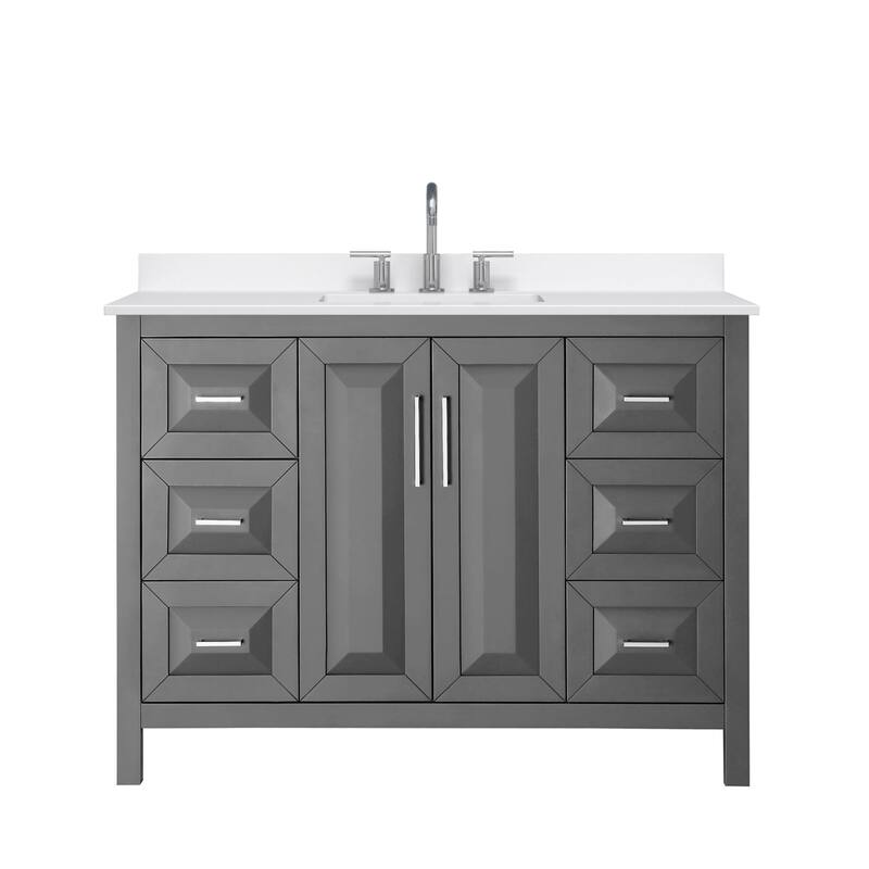 Daria 48-inch Single Vanity, 3 Hole Quartz Top