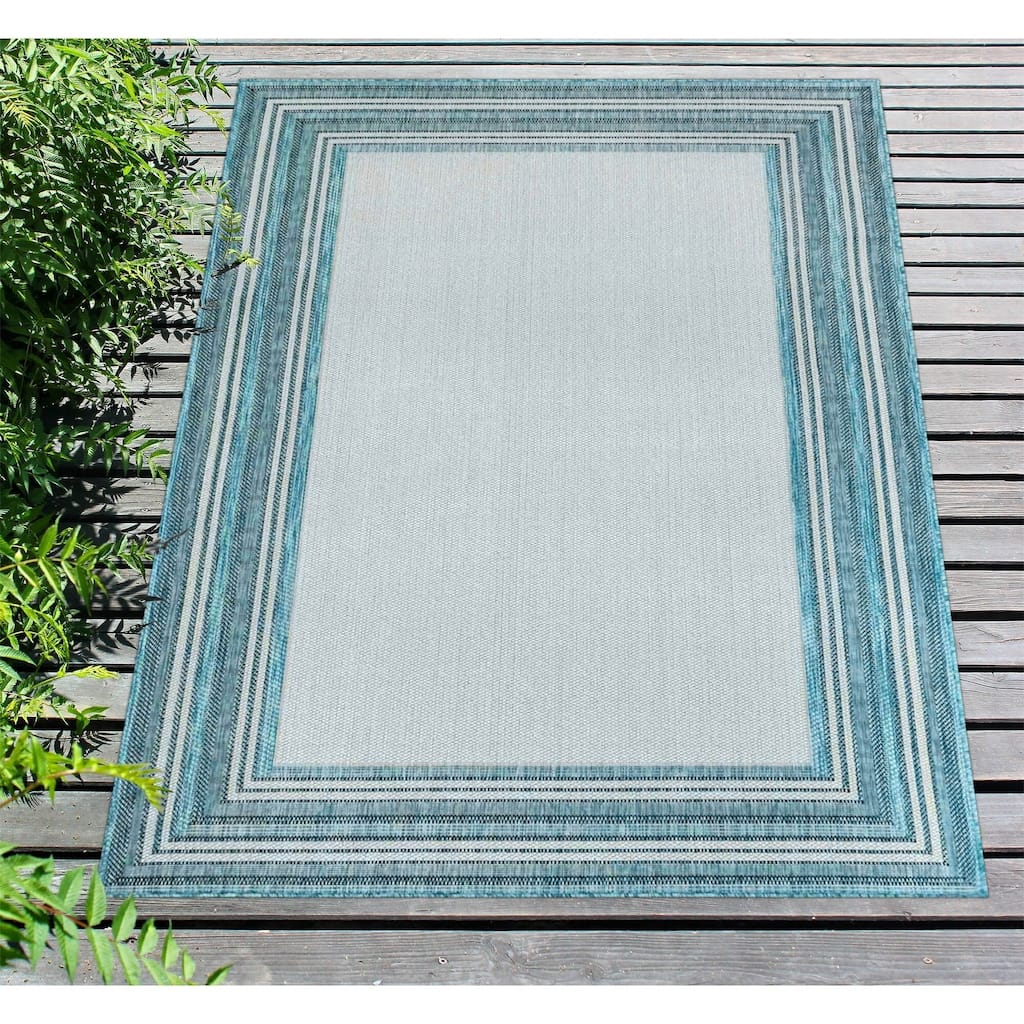 Liora Manne Carmel Multi Border Indoor/ Outdoor Area Rug