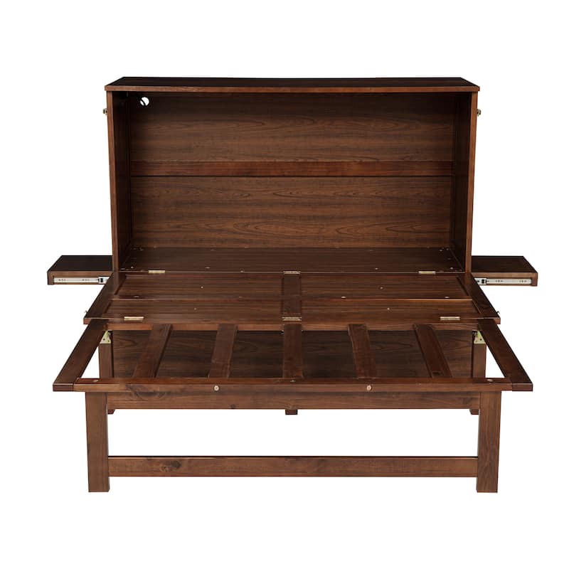 Murphy Bed with USB Port and Removable Shelves on Each Side
