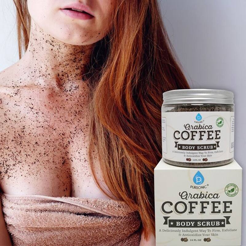 Pursonic Natural Arabica Coffee Body Scrub 14 Oz