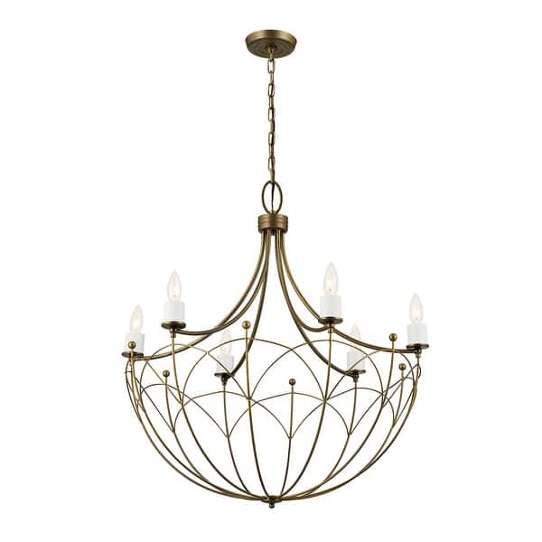 Kichler Topiary 6-Light Bronze Farmhouse Chandelier