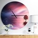 preview thumbnail 9 of 8, Designart 'Astonishing Lonely Tree with Birds' Oversized Landscapes Wall CLock 23 in. wide x 23 in. high