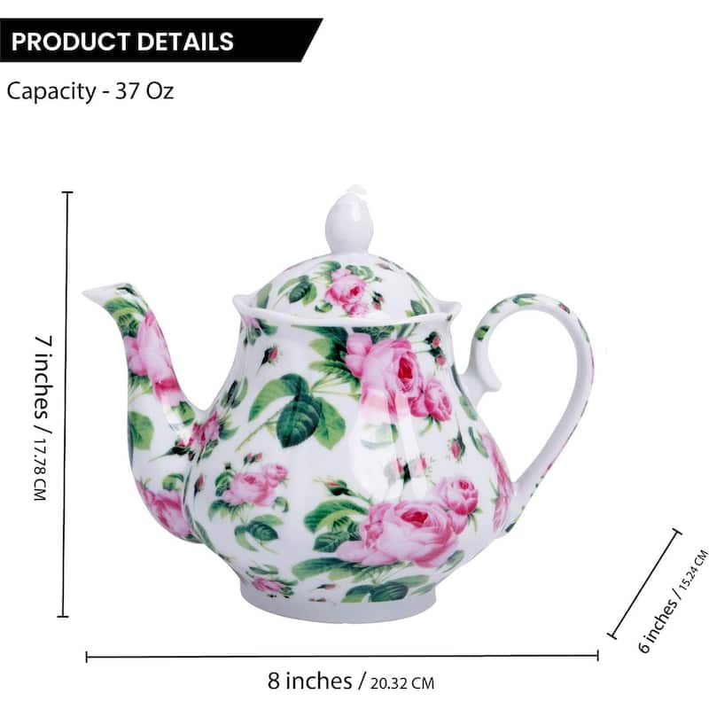 European Style Ceramic Teapot Coffee Pot Water Pot Porcelain Vintage Gift Tea Pot