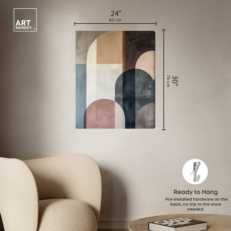 Art Remedy Lost In Transformation Gallery Wrapped Abstract Shapes 1 Piece Canvas Wall Art