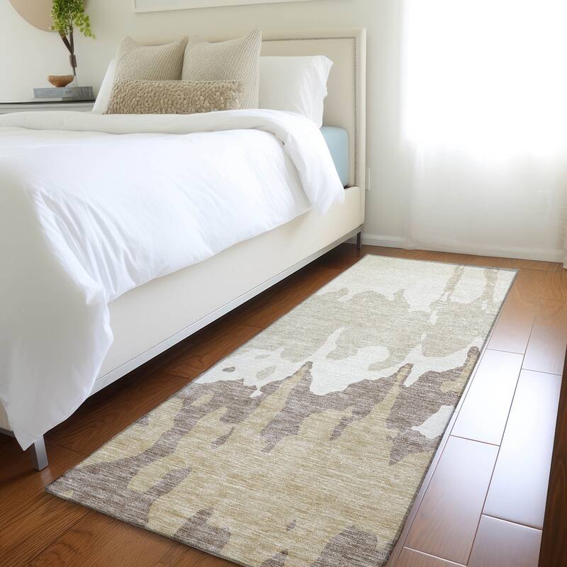 Premium Washable Super Soft Modern Drama Mayfield Rug - Ivory - 2'3" x 7'6"