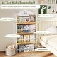 preview thumbnail 6 of 8, Costway 4-Tier House-Shaped Kids Bookshelf with Anti-falling Baffles - See Details