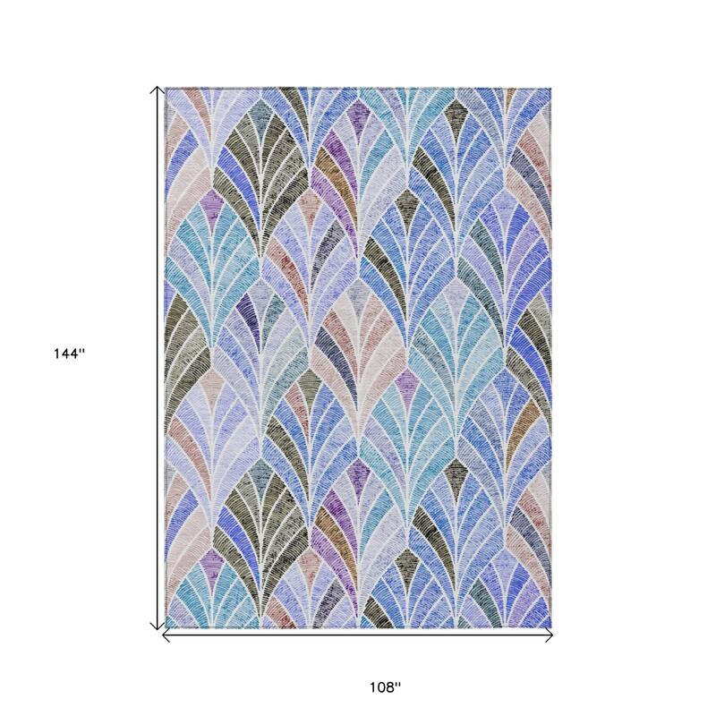 HomeRoots Geometric Transitional Rectangle Outdoor Rug