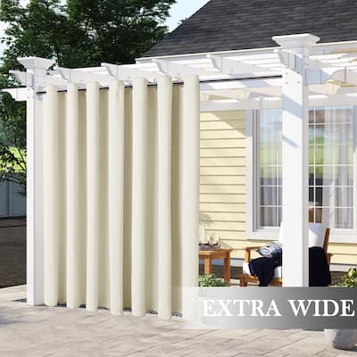 Pro Space Extra Wide Waterproof Outdoor Blackout Grommet Top Curtain (1 Panel)