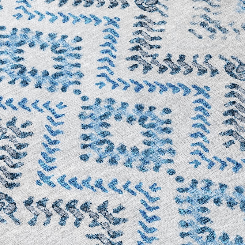 Machine Washable Indoor/ Outdoor Chantille Boho Global Rug