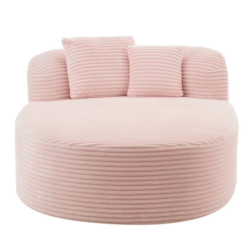 Modern Chaise Lounge Sofa Boneless Couch 51.6" Sofa Bed Compression Sofa Couch With Two Supportive Pillows