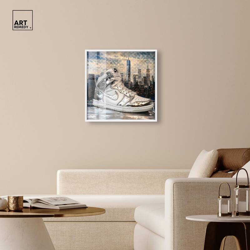 NYC Metallic Sneaker Shadowbox by Art Remedy