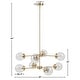 preview thumbnail 11 of 10, INK+IVY Calista 8-Light Metal Chandelier with Globe Bulbs