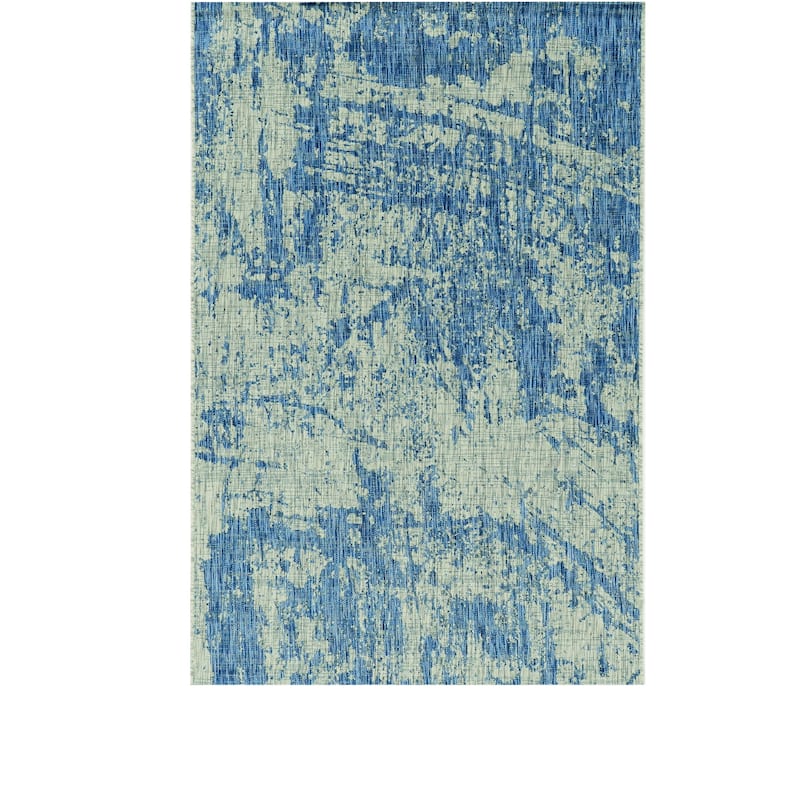HomeRoots Abstract Contemporary Rectangle Outdoor Rug