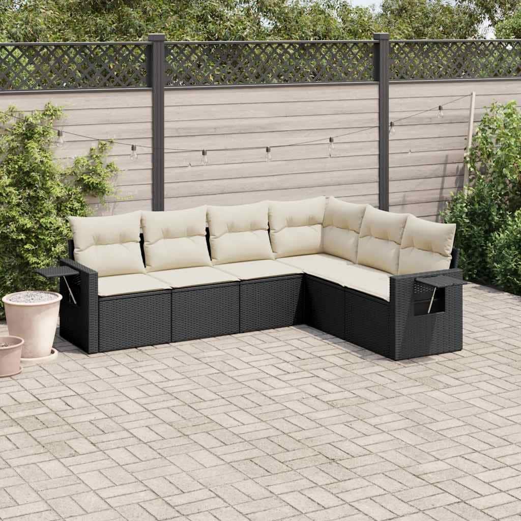 vidaXL Garden Sofa Set Black