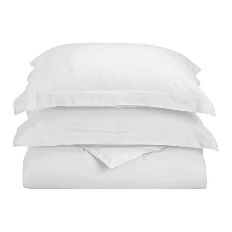Superior Brushed Microfiber Wrinkle-resistant Duvet Cover Set - White - King - Cal King