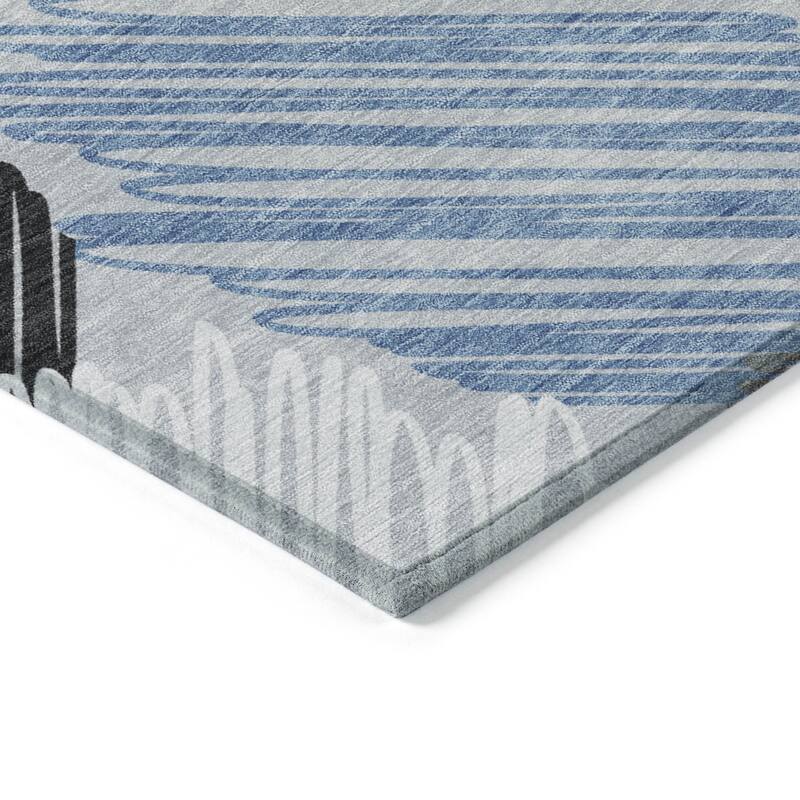 HomeRoots Geometric Transitional Rectangle Outdoor Rug
