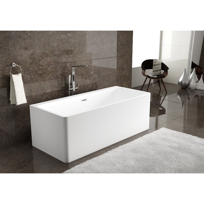 Repose 59" Acrylic Soaking Tub - Rectangle - 28D x 59W x 23H