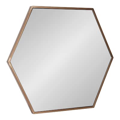 Kate and Laurel McNeer Glam Hexagon Framed Wall Mirror