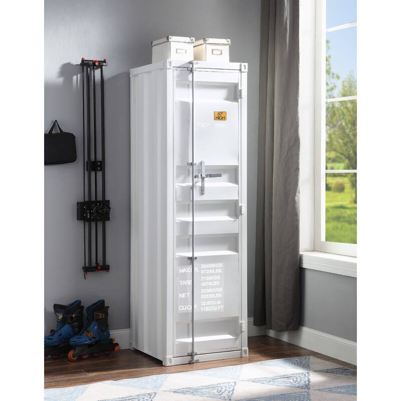 Metal Frame Wardrobe with Single Door