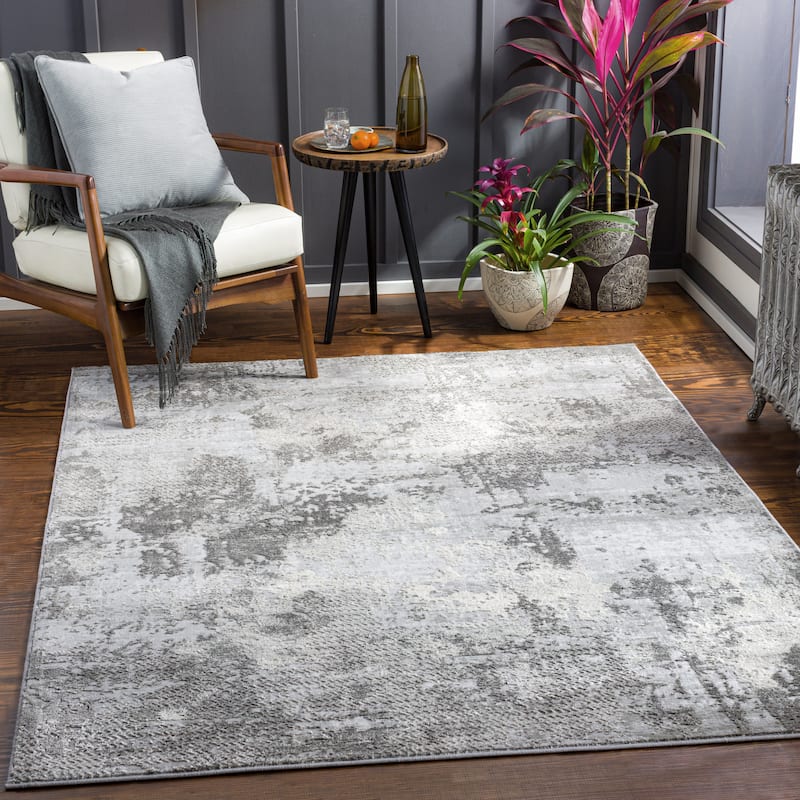 Artistic Weavers Petrovic Modern Abstract Area Rug - 8'10" x 12' - Grey