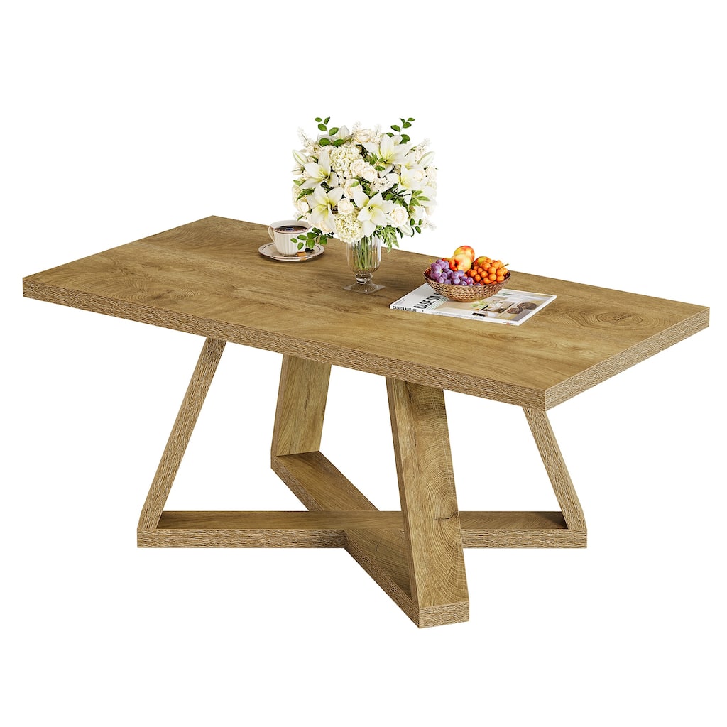 Rectangle Coffee Table, Living Room Bedroom Center Cocktail Tea Accent Table for Home Apartment