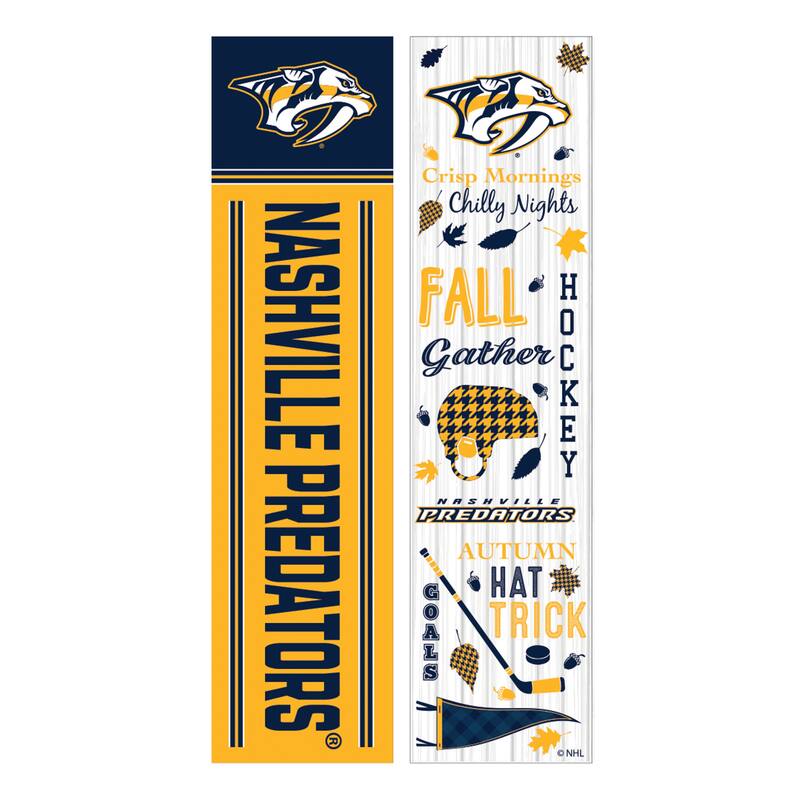 47" Double Sided Seasonal Porch Leaner, Nashville Predators - 47" x 11.25"
