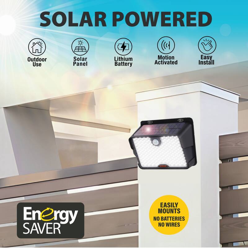 Bell + Howell Wall Light Pro Solar Powered Motion Sensor Outdoor LED Wall Light