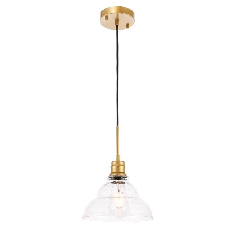 Caressa 8.5-Inch 1-Light Clear Seeded Glass