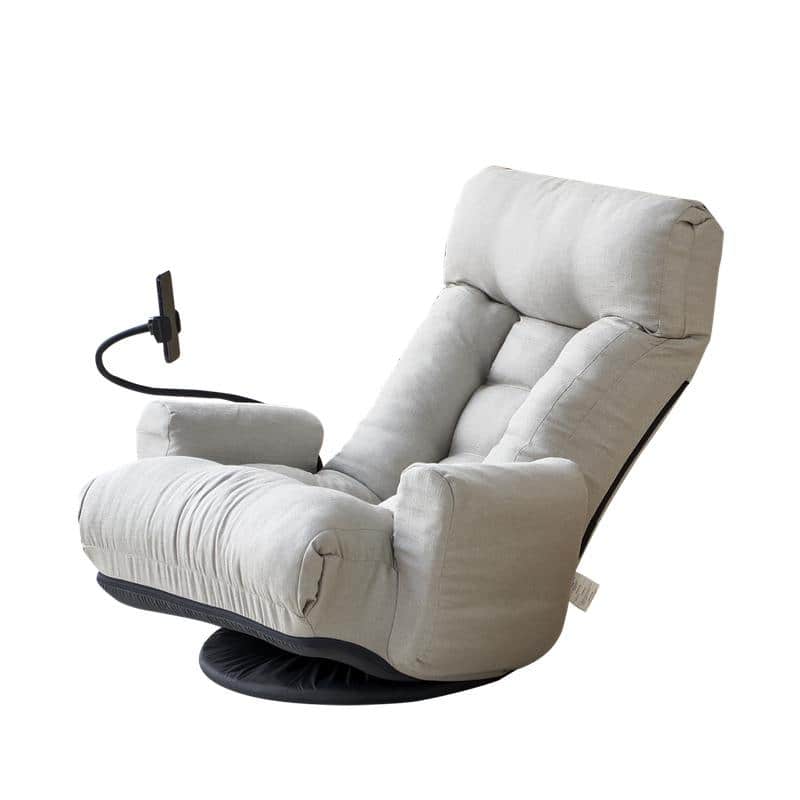 360 degree Swivel Adjustable Lounger with Phone Holder - Ergonomic Recliner for Living Room & Game Room Relaxation