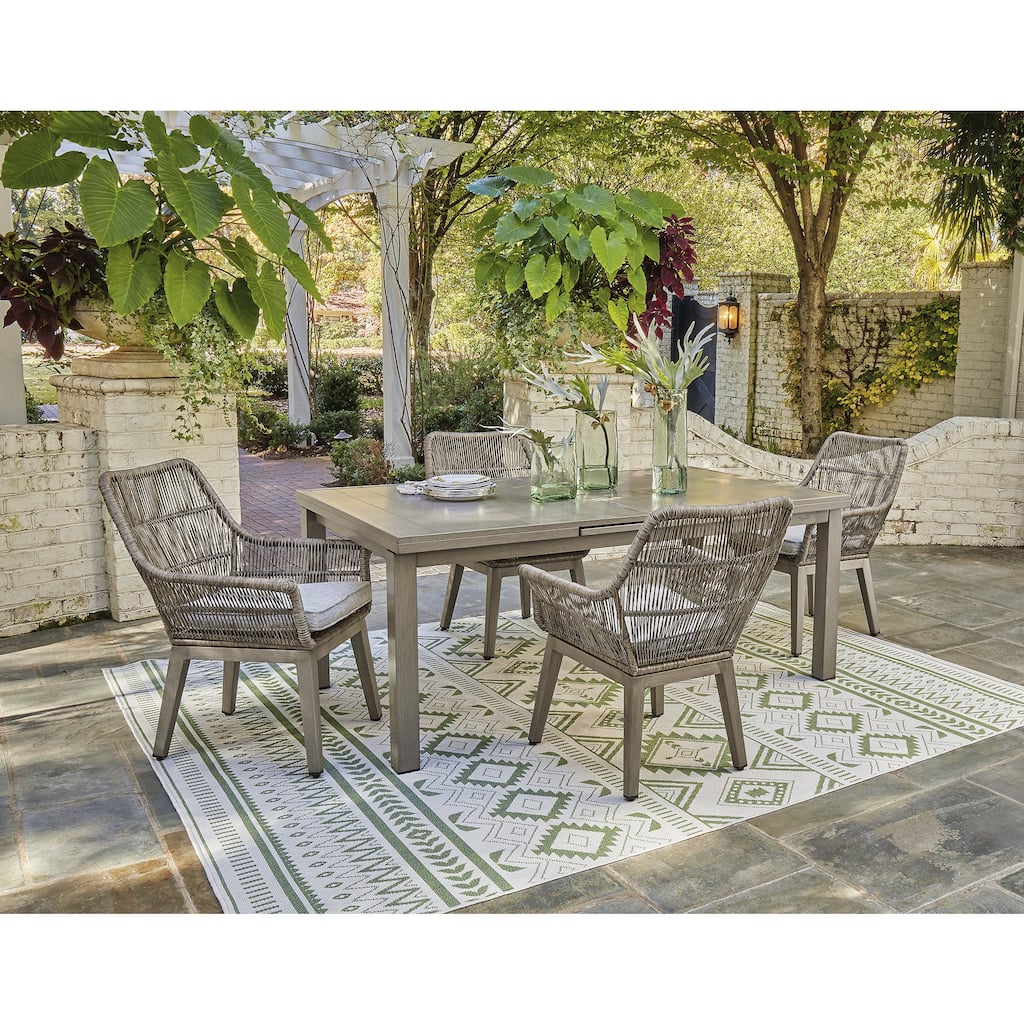 Signature Design by Ashley Beach Front Beige 5-Piece Outdoor Package - 42"W x 71/94"D x 30"H
